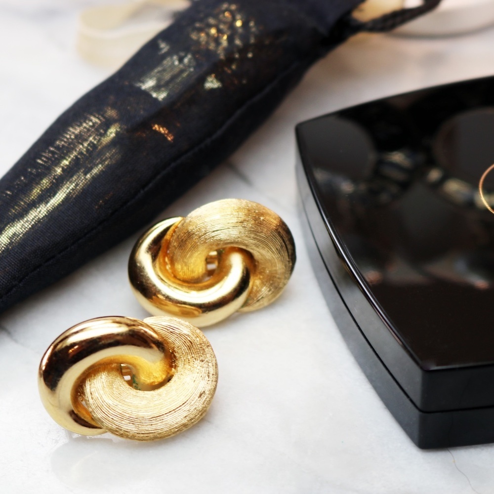 Vintage Christian Dior Gold Earrings - Picture 2 of 14